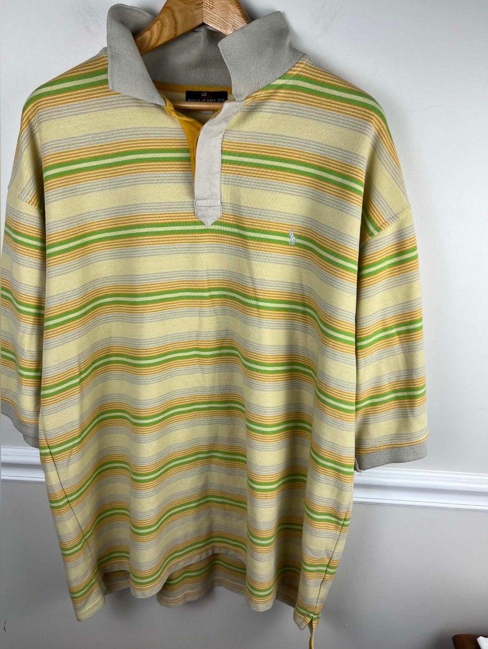 Vintage 90s Polo Jeans Co. Ralph Lauren Striped Polo Shirt - Size 3X. #291